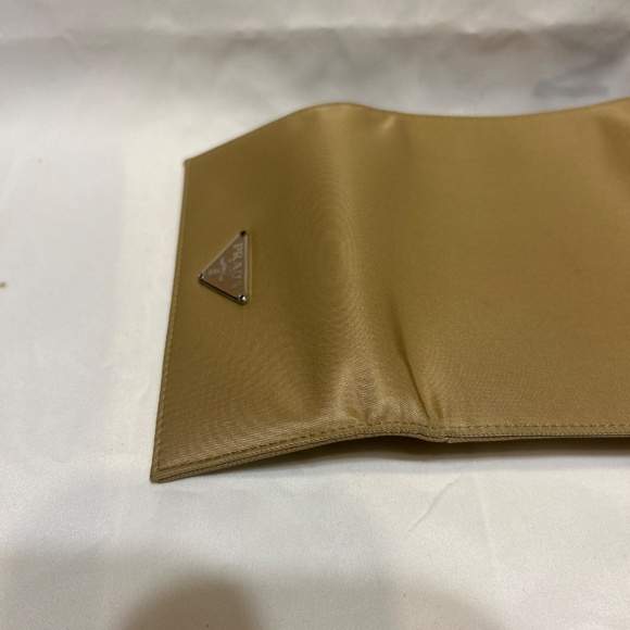 PRADA CAMMELLO NYLON TRIFOLD WALLET with box - Picture 7 of 11